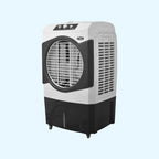 Portable air cooler on a light blue background
