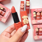 Color Castile Pack of 3 Bear Shape Matte Lipsticks – Long-Lasting, Bold and Vibrant Makeup Essential for Women & Girls, Perfect Gift Set for Birthdays, Parties, Weddings, and Daily Fashion Beauty Needs