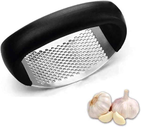 Garlic Press Rocker – Premium Stainless Steel Garlic Crusher and Mincer Tool, Easy-to-Use Handheld Garlic Grater with Effortless Cleanup, Durable Kitchen Gadget for Home Cooking & Daily Food