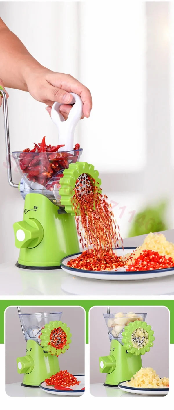 Manual Hand Crank Vegetable & Fruit Juicer – Multipurpose Kitchen Tool with Powerful Vacuum Suction Cup, Easy Squeeze Juice Extractor for Fresh Healthy Drinks, Durable Portable Juicing Machine