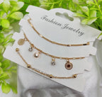 Imported Triple-Layered Adjustable Bracelet Set – Premium Quality Artificial Bracelets for Girls & Women, Stylish Jewelry for Daily Wear, Weddings, Parties & Every Occasion, Trendy Fashion Accessory