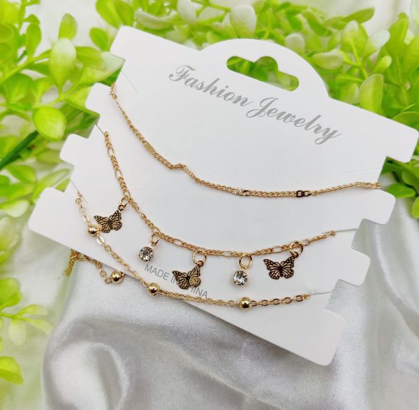 Imported Triple-Layered Adjustable Bracelet Set – Premium Quality Artificial Bracelets for Girls & Women, Stylish Jewelry for Daily Wear, Weddings, Parties & Every Occasion, Trendy Fashion Accessory