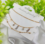 Imported Triple-Layered Adjustable Bracelet Set – Premium Quality Artificial Bracelets for Girls & Women, Stylish Jewelry for Daily Wear, Weddings, Parties & Every Occasion, Trendy Fashion Accessory