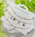 Imported Triple-Layered Adjustable Bracelet Set – Premium Quality Artificial Bracelets for Girls & Women, Stylish Jewelry for Daily Wear, Weddings, Parties & Every Occasion, Trendy Fashion Accessory
