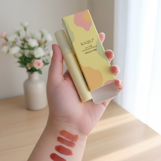 Kaqili Soft Mist Lipgloss – Velour Air Lip Glaze with Lightweight Matte Finish, Long-Lasting Hydration and Smooth Texture, Available in Multiple Shades (1, 2, 3, 4), Perfect for Daily Wear & Parties