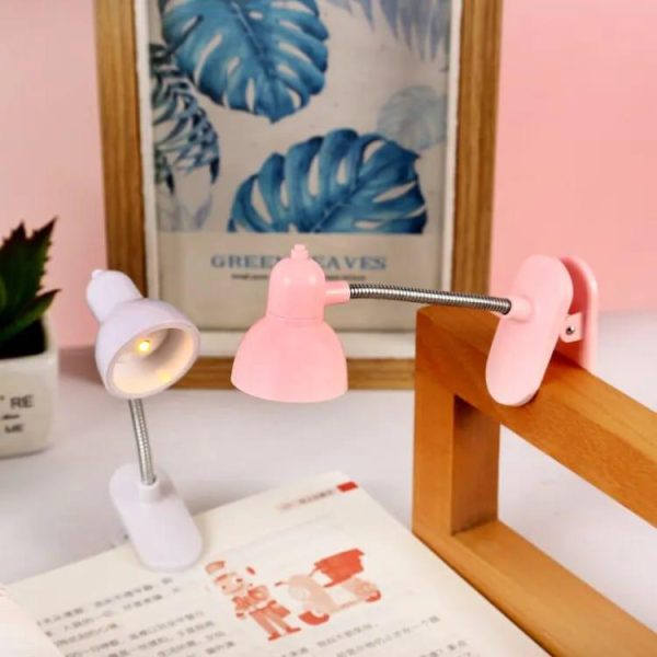 Mini LED Clamp Lamp – Portable USB-Powered Desk Light with Adjustable Flexible Neck and Strong Clamp Base, Eye-Friendly Flicker-Free Lighting for Study, Office, Reading, Workstation & Night Use