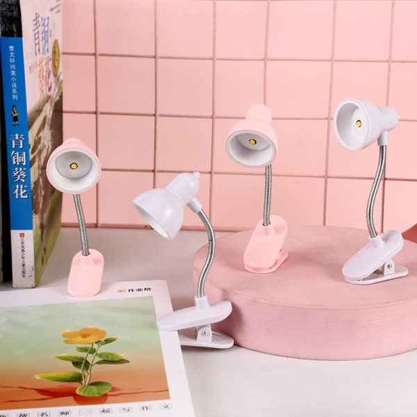 Mini LED Clamp Lamp – Portable USB-Powered Desk Light with Adjustable Flexible Neck and Strong Clamp Base, Eye-Friendly Flicker-Free Lighting for Study, Office, Reading, Workstation & Night Use