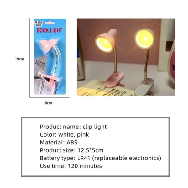 Mini LED Clamp Lamp – Portable USB-Powered Desk Light with Adjustable Flexible Neck and Strong Clamp Base, Eye-Friendly Flicker-Free Lighting for Study, Office, Reading, Workstation & Night Use
