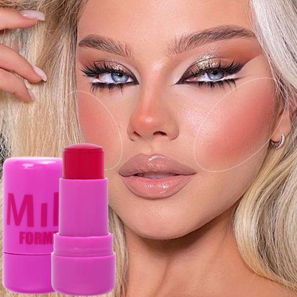Pack of 4 Cheek & Lip Tinted Moisture Blush Sticks – Multi-Use Creamy Water Jelly Tint Sticks for Eyes, Cheeks & Lips, Matte Contour Makeup with Brightening Effect, Long-Lasting Smooth Beauty Essentials