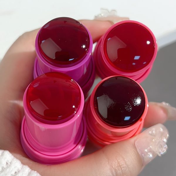 Pack of 4 Cheek & Lip Tinted Moisture Blush Sticks – Multi-Use Creamy Water Jelly Tint Sticks for Eyes, Cheeks & Lips, Matte Contour Makeup with Brightening Effect, Long-Lasting Smooth Beauty Essentials