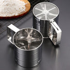 "Stainless Steel Flour Sifter | Fine Mesh Baking Cup for Cake & Pastry"